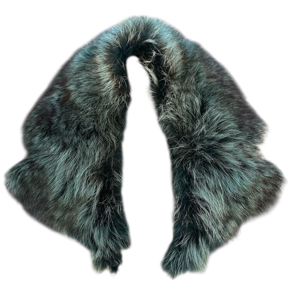 80’s Efrem leather fox fur bolero jacket - Picture 5 of 13